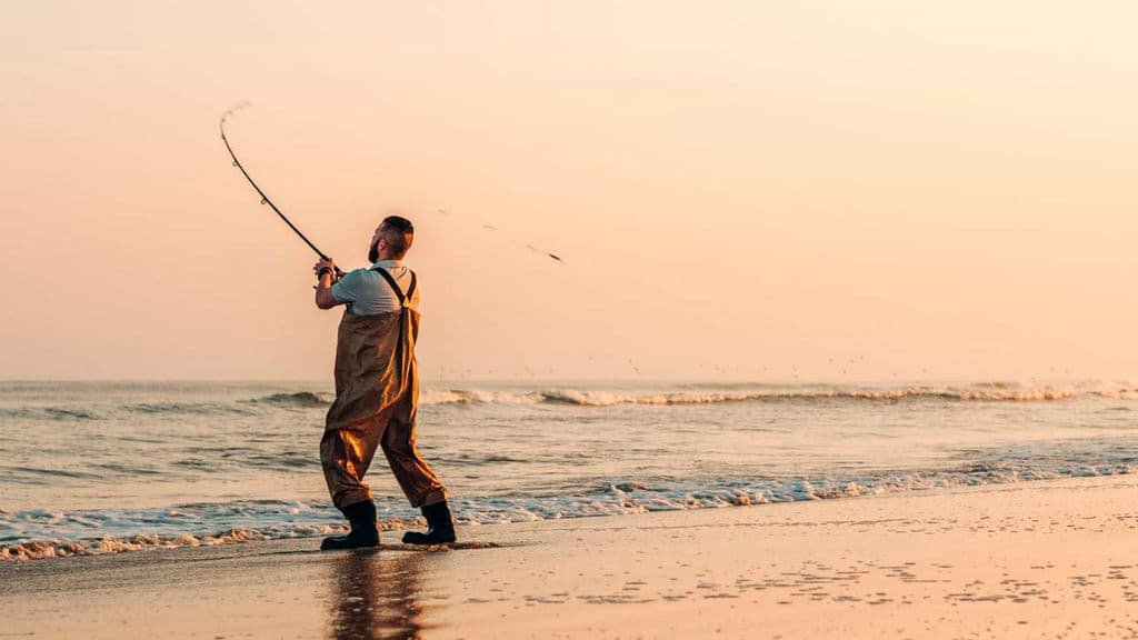 Fishing from the beaches at Hirtshals