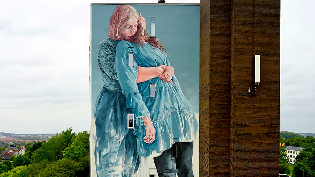 Street art "Out in the Open" - Fintan Magee - Tove Ditlevsens Vej 36
