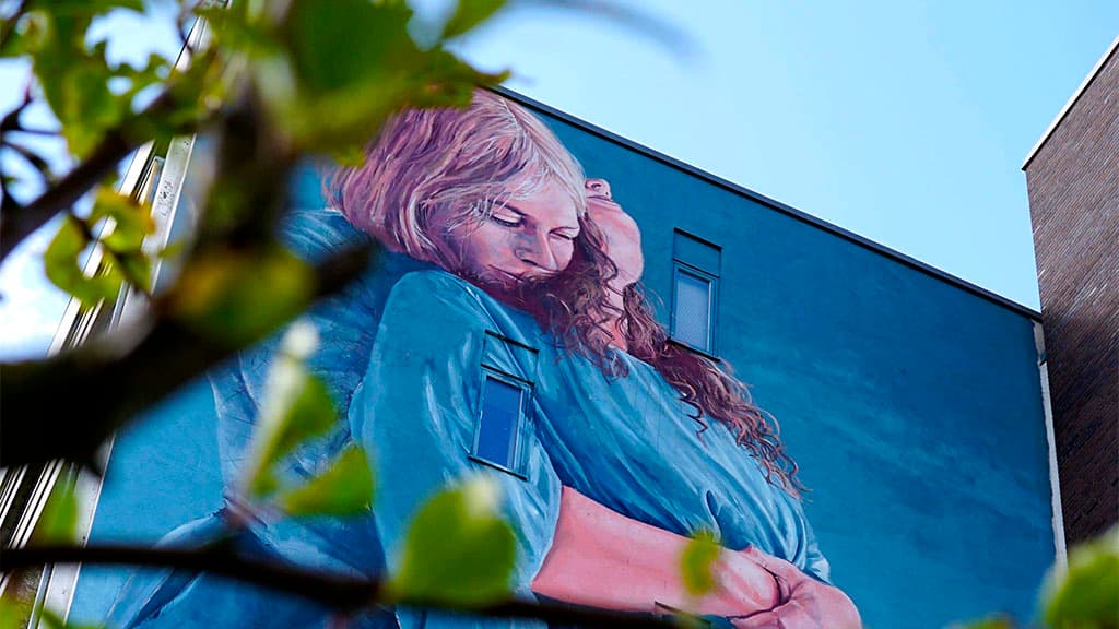 Street art "Out in the Open" - Fintan Magee - Tove Ditlevsens Vej 36