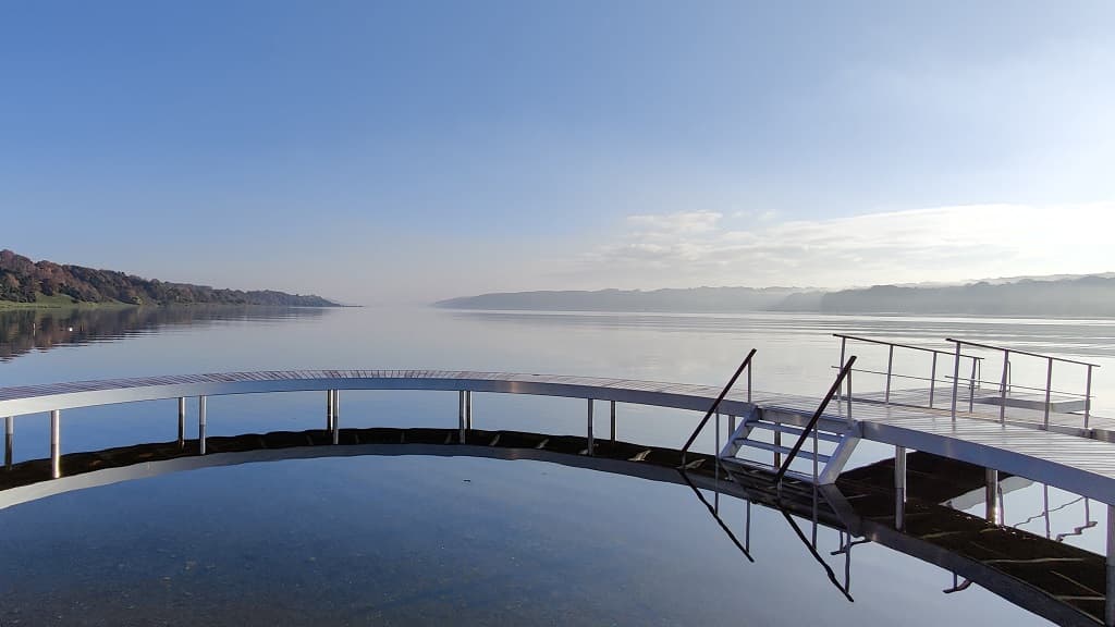 The circular bridge at Sildehagen, Hobro